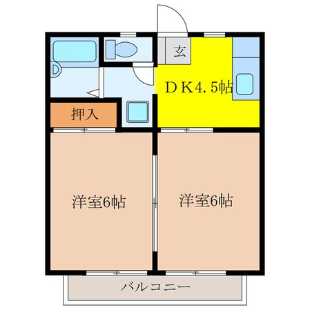 山門ハイツの物件間取画像